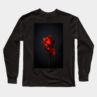 Red Canna Lilies Still Life Long Sleeve T-Shirt